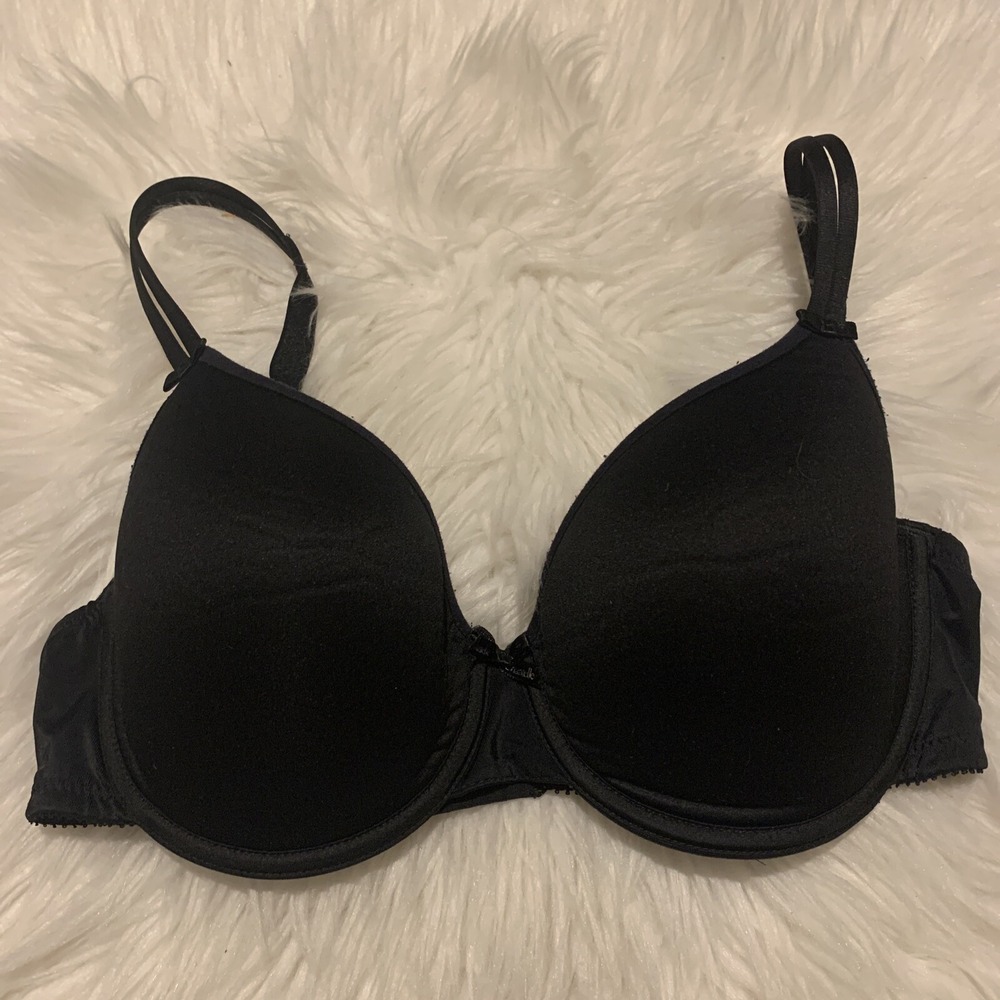 chantelle sexy black t shirt bra 32DD spaghetti straps